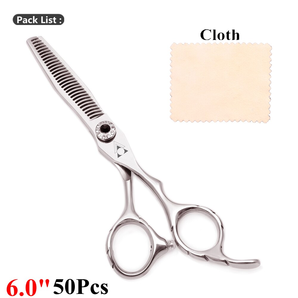 5.5 6.0 Hair Scissors 440c Japanese Steel Barber Scissors Thinning Hairdressing Scissors Cutting Shears 9009#: 9009 yin ya 6.0