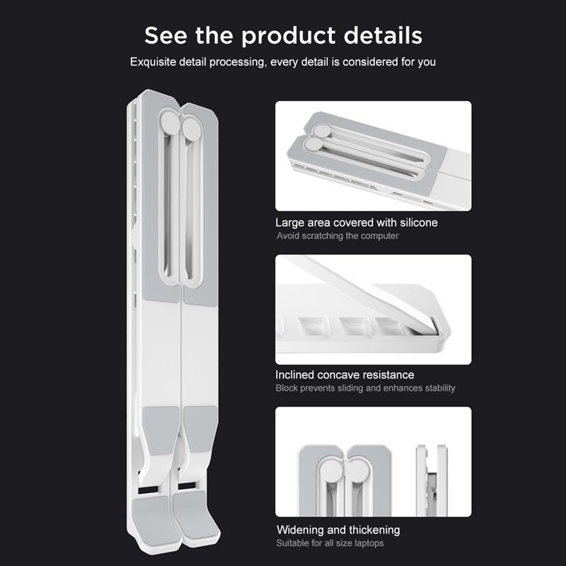Draagbare Legering Laptop Stand Opvouwbaar Ondersteuning Base Notebook Stand Voor Macbook Pro Computer Laptop Houder Cooling Beugel Riser