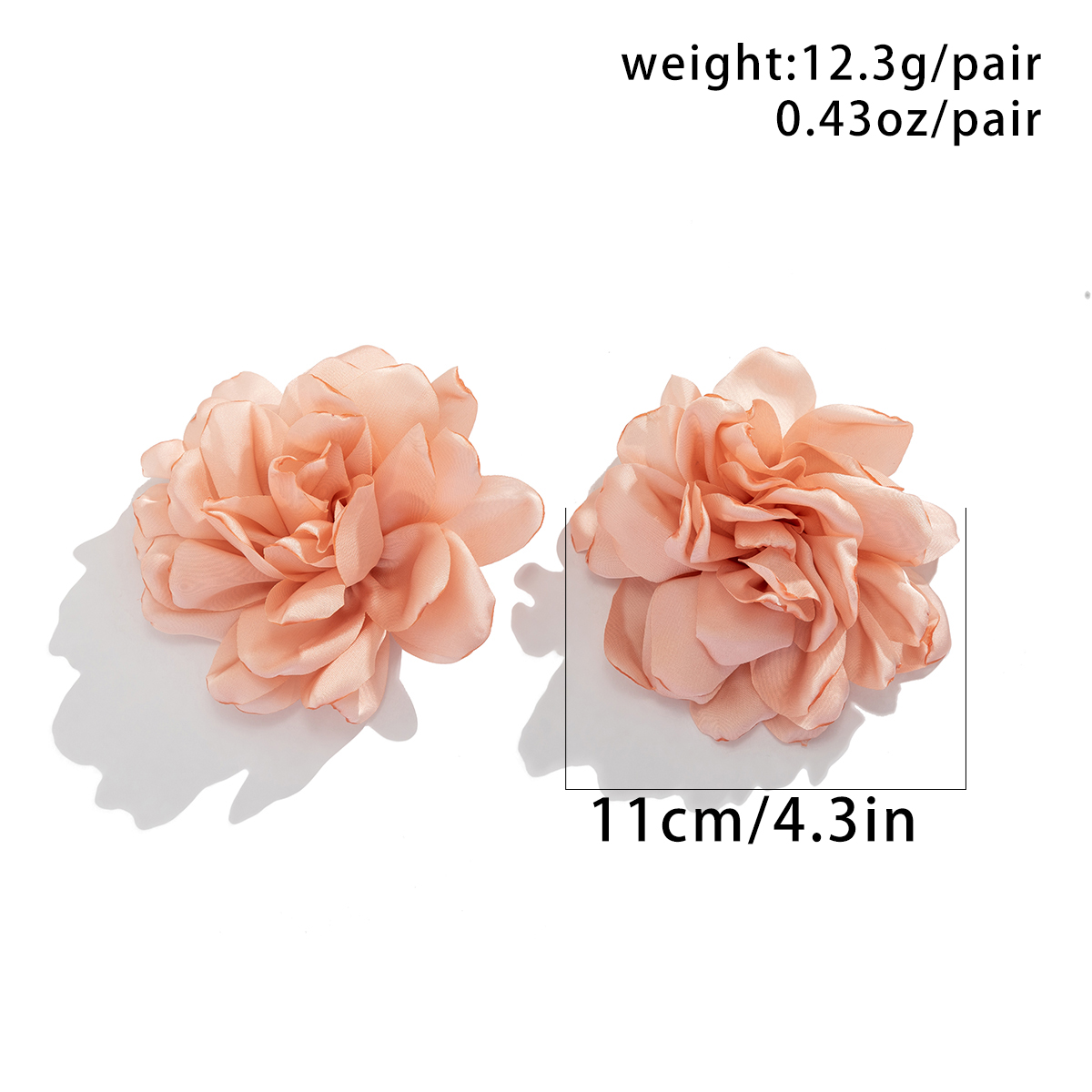 Ingemark-pendientes grandes exagerados de tela esponjosa con forma de flor para mujer, aretes de pétalos elegantes, joyería Y2K, accesorios de boda