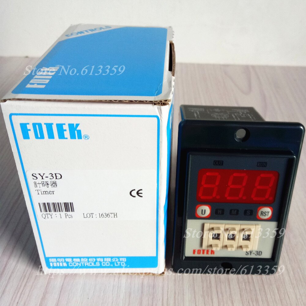 SY-3D 220VAC FOTEK Digital Display Power ON Delay Timer 100% & Originele