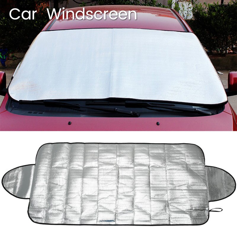 Voiture été pare-brise pare-soleil PE ombre neige bloc pare-brise glace couverture poussière pare-soleil protecteur 147x70cm accessoires extérieurs