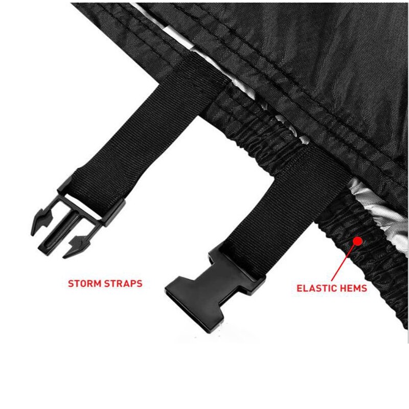 Bike Cover for 1 to 2 Bikes, Outdoor Waterproof Bicycle Storage Tarp from All Weather Conditions for Mountain Road Electric Bike