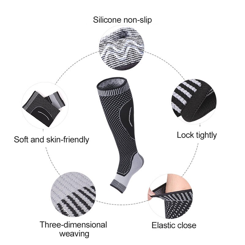 1 PCS Foot Compression Sleeve Anti Plantar Support Ankle Angel Socks Sport Protector Basketball Soccer Ankle Support Sock TSLM1