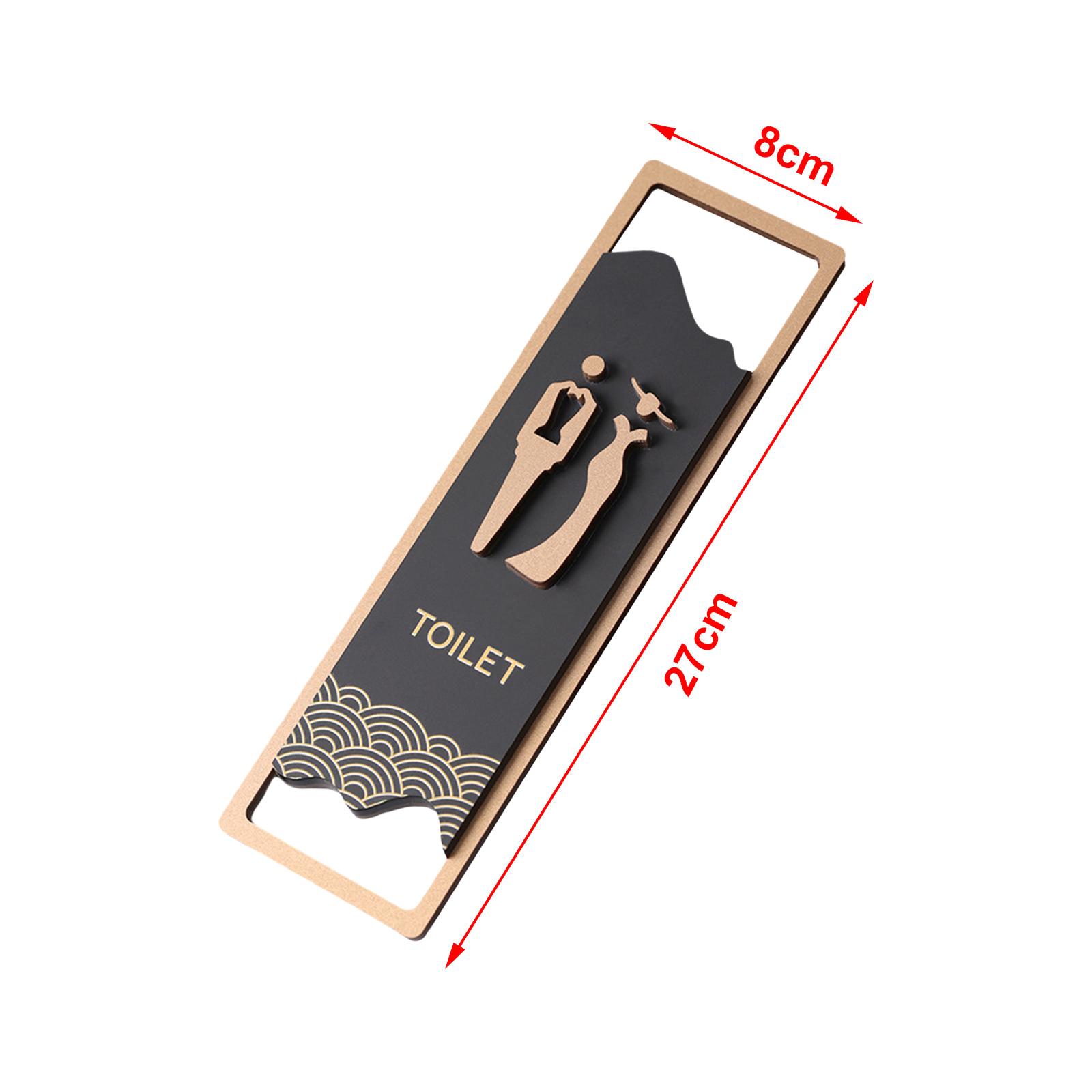 Toilet Sign Graphical Symbols Restroom Sign Wall Hanging Plaque Bathroom Sign for Public Door or Wall Mall Cafe Shops Bar