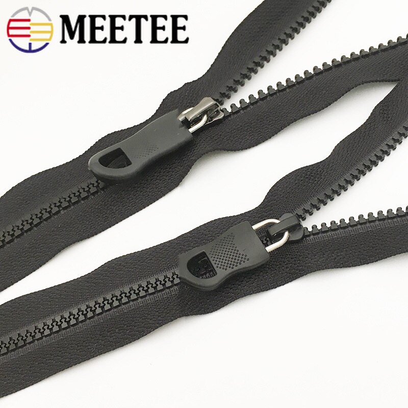 Meetee 50Pc Plastic Removable Zipper Puller for 5# 8# Jacket Coat Zipper Pull Head DIY Garment Detachable Zip Silder Repair Kits