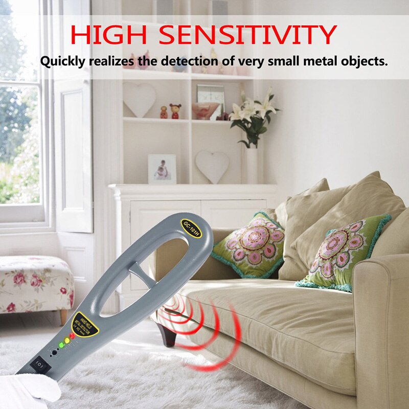Portable Hand Held Metal Detector Light-Weight Security Scanner Wand High Sensitivity Pinpointer --M25