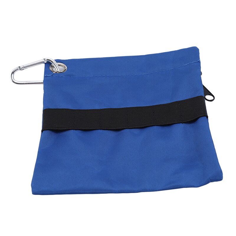 Glidelås golf tee ball bag nylon oppbevaringspose holder med karabinkrok golftilbehør: Default Title