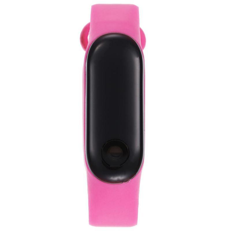 Miqiao sportsur til børn børn led digitalt ur ultralet silikonerem teen dreng pige armbåndsur unisex  w184: Rosenrød