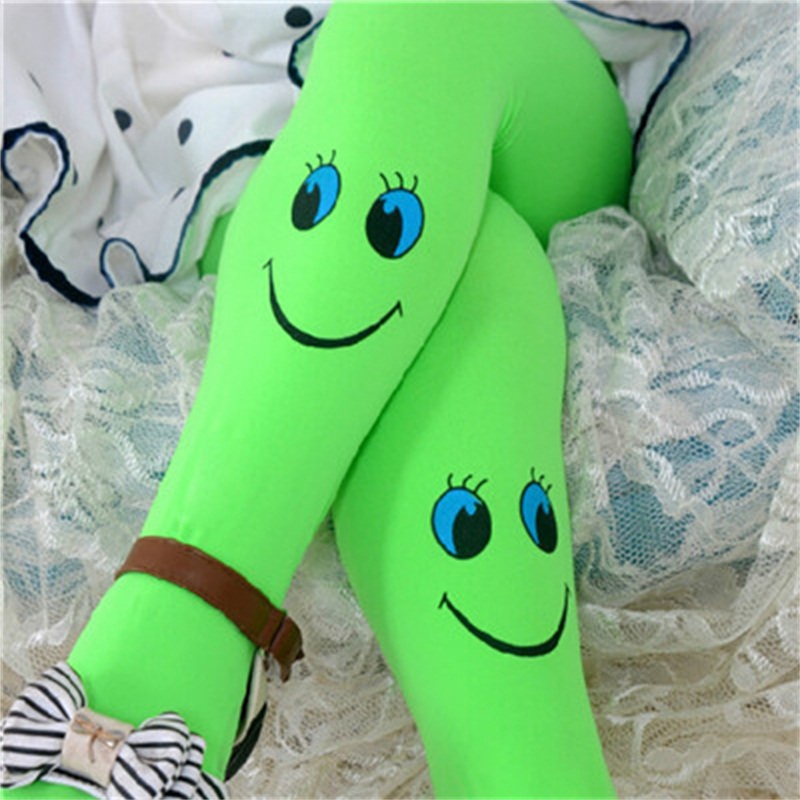Kinderen Meisje fluwelen legging snoep kleur broek zomer leuke lachend gezicht leggings kinderen broek CC2121 #10