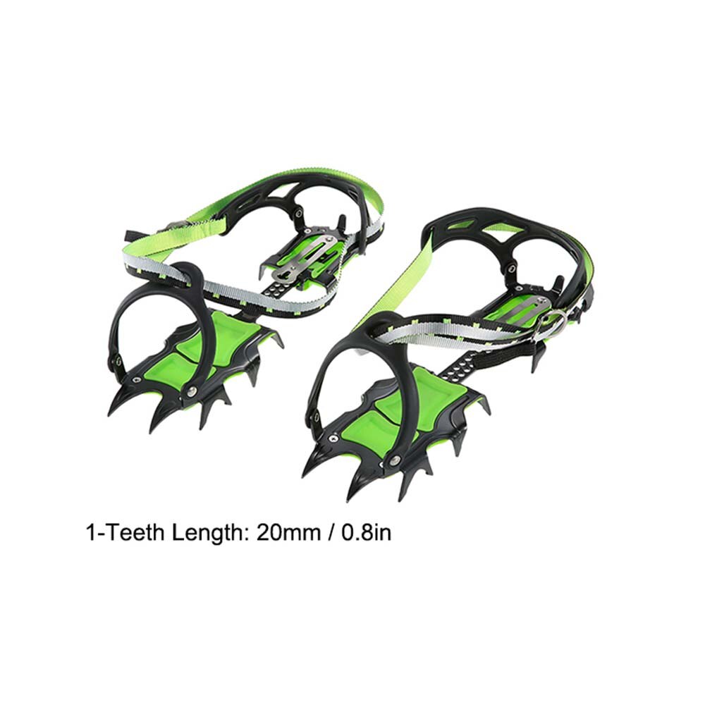 BRS-S1A 14-denti acciaio al manganese arrampicata attrezzatura ramponi pinze per ghiaccio dispositivo di trazione alpinismo ghiacciolo viaggio ghiaccio Waiking: corto Teeth