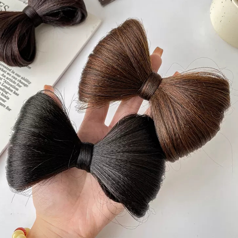 Synthetische Haarschleife Dutts Haarspange Dutt Frisur Schleife Haarschmuck für Frauen Braun Schwarz Chignon Haarnadeln Perücke Haarknoten