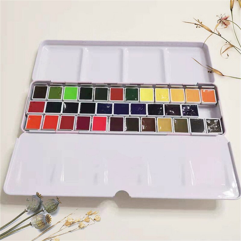 Korea Mijello gold 34 colors Dispensing watercolor master high concentration pure golden mission natural pigment watercolor