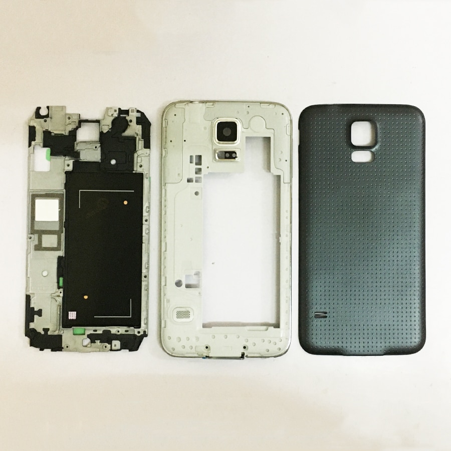 Full Housing Case Set for Samsung Galaxy S5 G900F - Front Back Middle Frame Adhesive