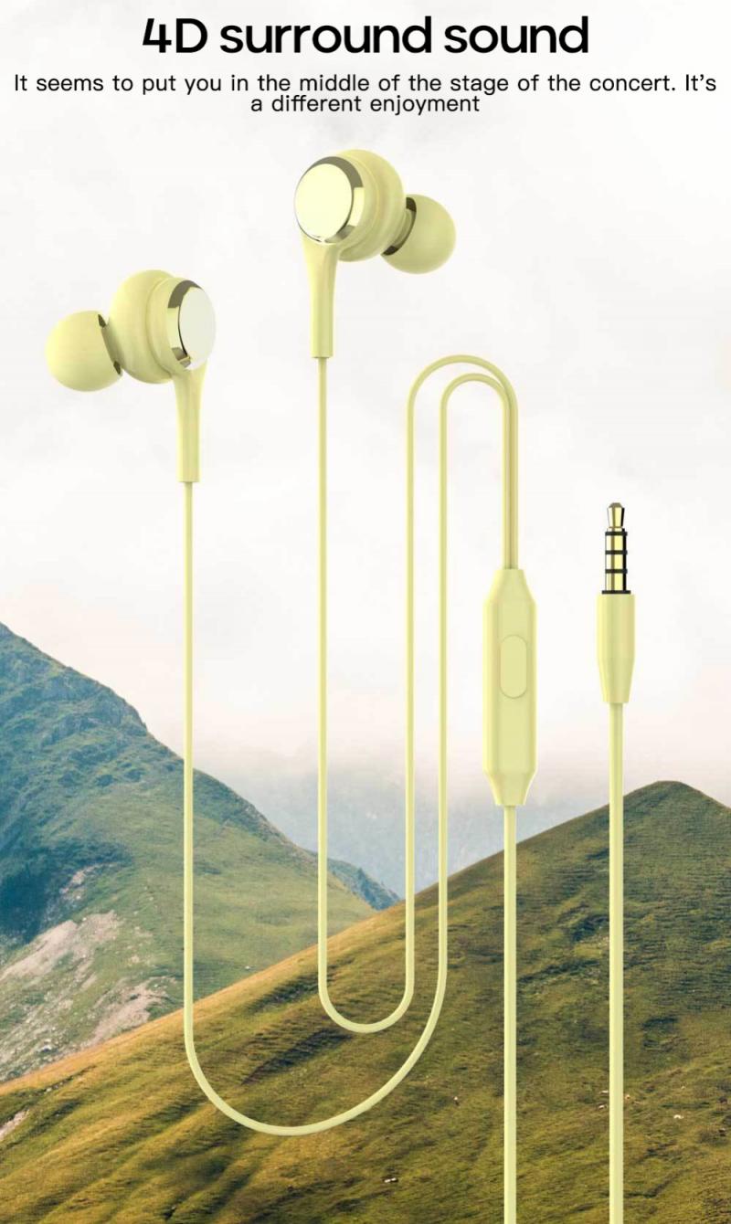 Stereo Komfortable verdrahtet HeadsetEarphone 3,5mm in Ohr verdrahtet Headset Mit Mikrofon Fernbedienung Kopfhörer Für Iphone Für Samsung Für Xiaomi