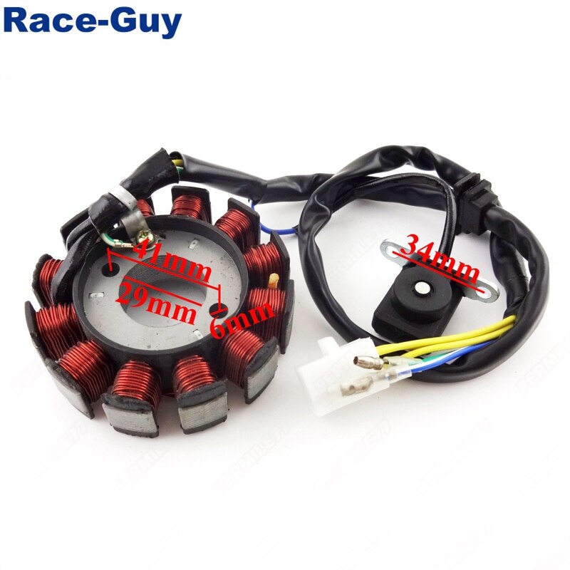 Rotor Magneto de estator de encendido, 12 bobinas, para motor GY6, 125cc, 150cc, piezas de ciclomotor chino, ATV, Quad, Go Kart