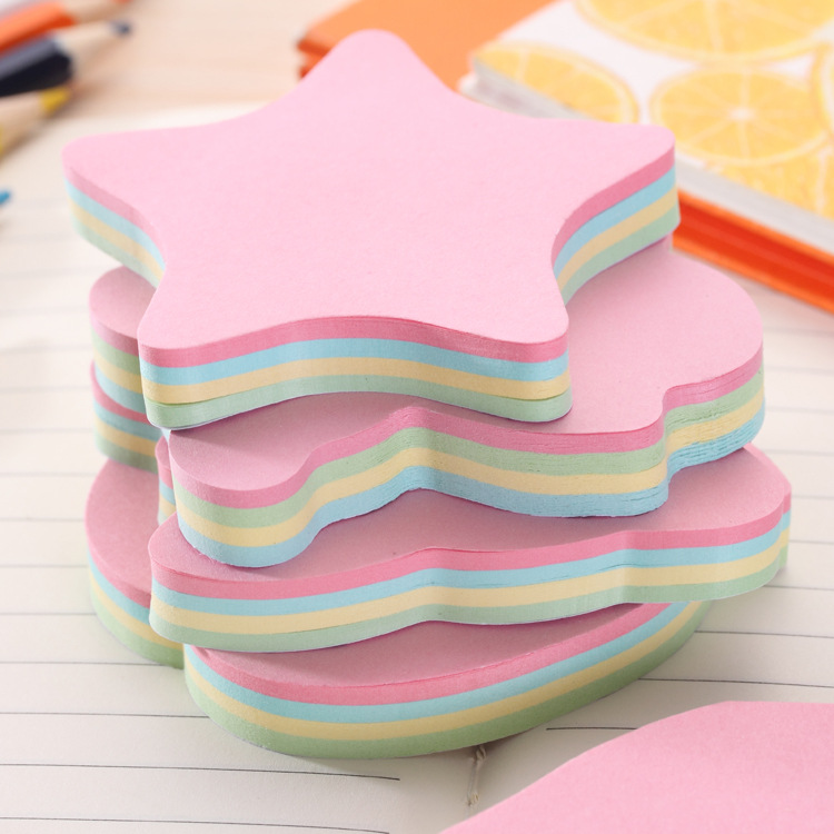 cute kawaii novelty memo pad sticky Notepaper note star love heart house butterfly bear sticker office school supplies