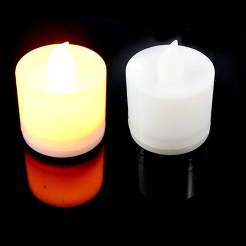 Velas de luz LED con forma de vela pequeña sin llama para Halloween, lámpara de vela, vela para decoración de jardín, Festival, decoración de boda, bricolaje, PI6: Default Title