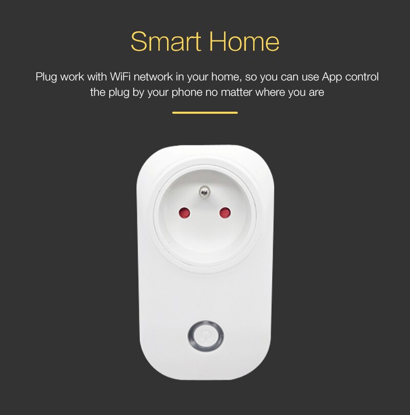 WIFI Clever Frankreich Stecker Energie Monitor 16A FR Clever Buchse Drahtlose Auslauf Stimme Steuer Arbeit mit Alexa Google hause