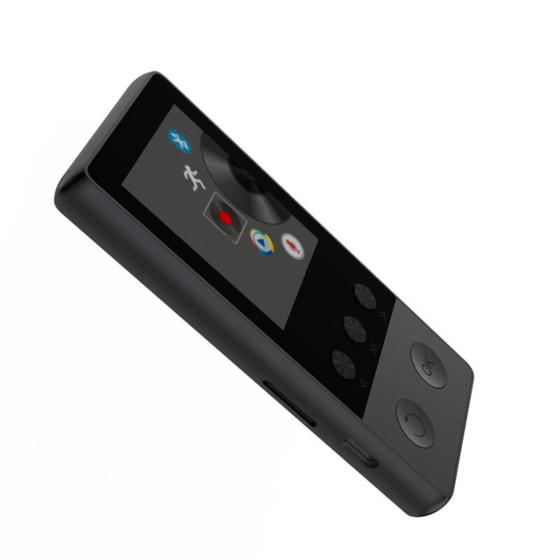 A5 PLUS reproductor de Mp3 Bluetooth Mp4 Walkman estudiante puede Insertar tarjeta Ultra-Delgado MP3-Black