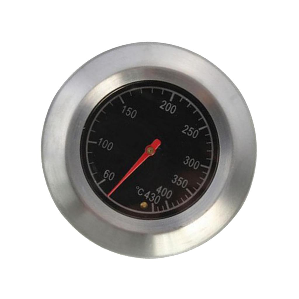 Stainless Steel BBQ Charcoal Grill Pit Wood Smoker Temperature Gauge Thermometer Replacement