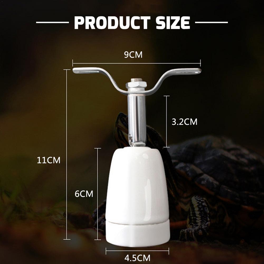 Ceramic E27 Lamp Holder With ON/OFF Button Switch Reptile Pet Heating Lamp Base Rotatable Bulb Holder For Reptile Lamp Holder
