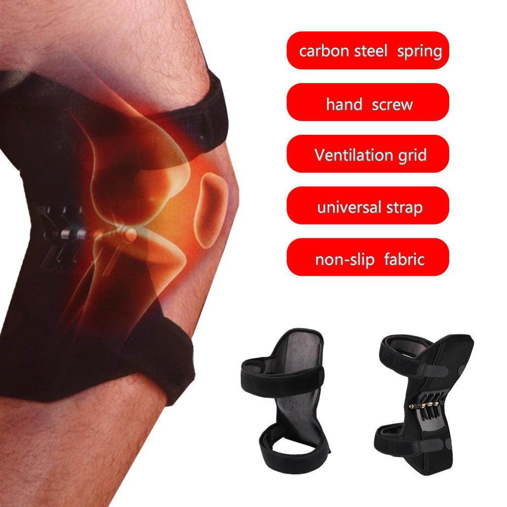 Rodillera para articulaciones, soporte transpirable antideslizante, alivio del dolor para la rodilla, estabilizador de fuerza de resorte, elevador de rodilla para ancianos deportivos