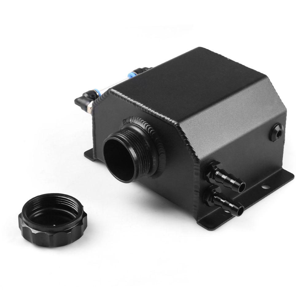 Universal 1L Alloy Aluminium Engine Oil Catch Can Breather Tank Radiator Overflow Tank Aluminum Coolant Radiator