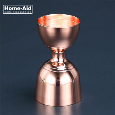 Jigger de cóctel de acero inoxidable, medidor de bebidas, Bar, campana, taza de tiro de licor, herramienta de camarero, 30ml/60ml: Copper 30x60ml