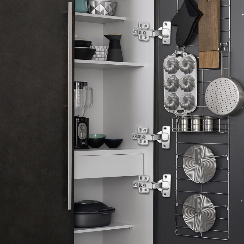 Bisagra para gabinete de muebles, bisagras ocultas de Cierre Suave, amortiguador de cierre oculto, bisagra de acero para puerta de armario de cocina con tornillo