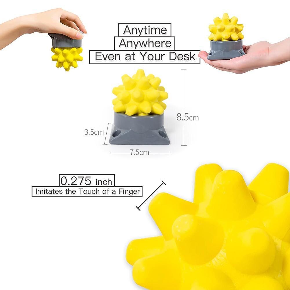 Spiky Massage Bal Roller Yoga Voet Hand Voet Massager Therapie Acupunctuurpunt Met Base Draagbare Body Ontspannen Spier Rumble