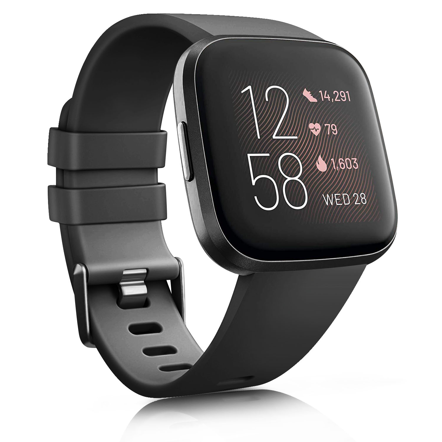 Replacement Watch Band for Fitbit Versa 2 SE Strap Silicone Sport Bracelet for Fitbit Versa Lite Wristband Smartwatch Accessory: L / White Black