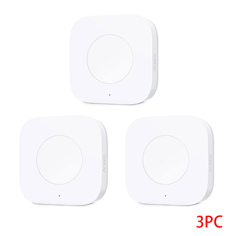 Xiaomi aqara sensor smart wireless switch key zigbee connection one button remote control for apple homekit mi home wxkg 11lm: 3 pcs