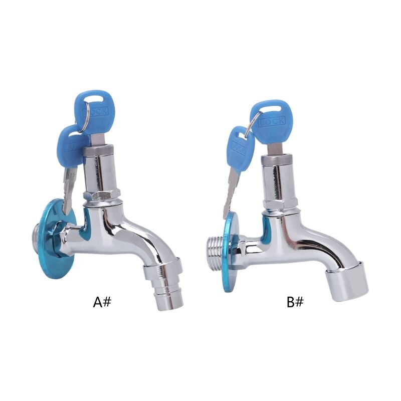 Robinet d'évier antivol extérieur avec clé de verrouillage robinet d'eau de lavage domestique verrouillable à poignée unique