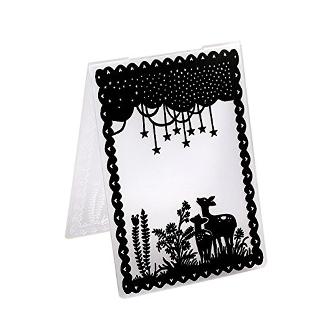 Halloween Christmas Embossing Folders Plastic Embossing Folder DIY Craft Template Paper Cards Making Tool Embossing Folders: 57057