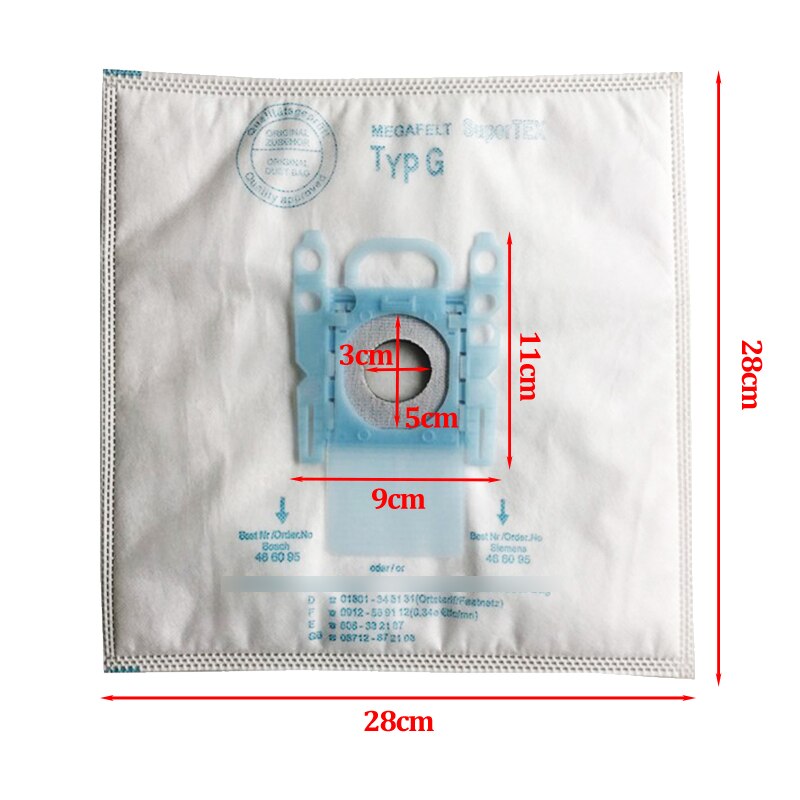 Cloth Dust Filter Bag for Bosch & Siemens BSG7 BSG6 BSGL3126GB GL30 Type G Vacuum Cleaner Spare Parts Accessories