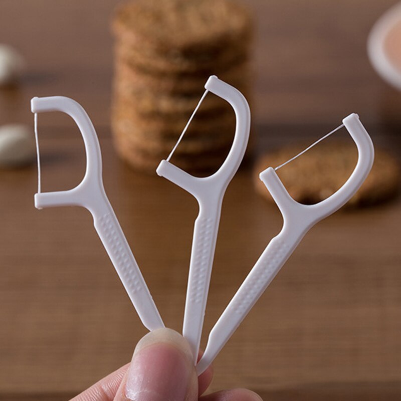 30/50/100PC Dental Floss Flosser Picks Toothpicks Teeth Stick Tooth Cleaning Interdental Brush Dental Floss Pick Cleaning Tooth