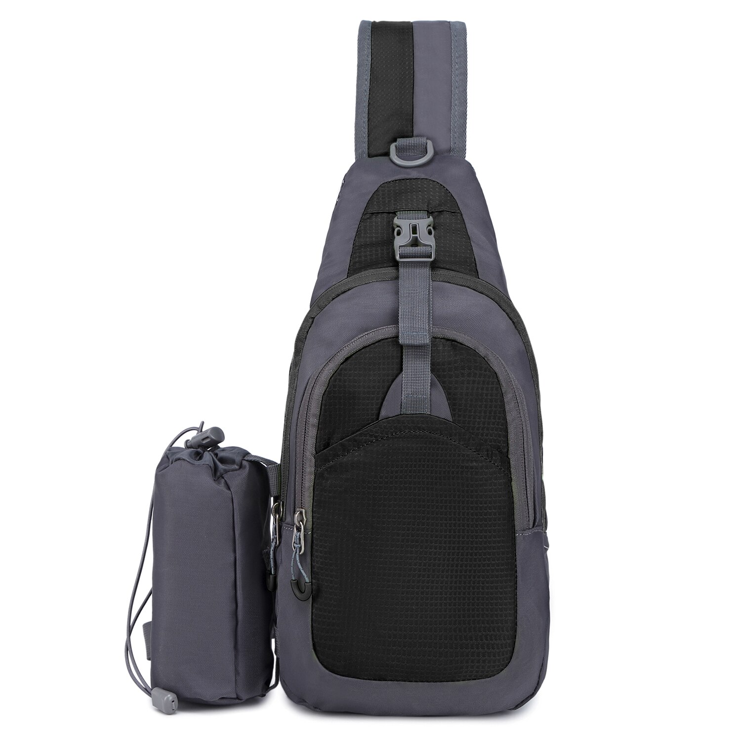 7l schoudertassen dames heren schouderrugzak sporttas borsttas casual crossbody tas sportrugzak voor fietsen kamperen: Zwart