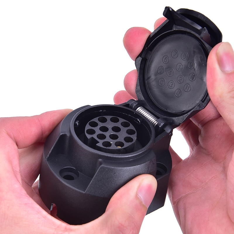 12V Plastic Trailer Socket Boat Trailer Accessories- 7 Pin way core pole Caravan Connector adapter RV Accessories