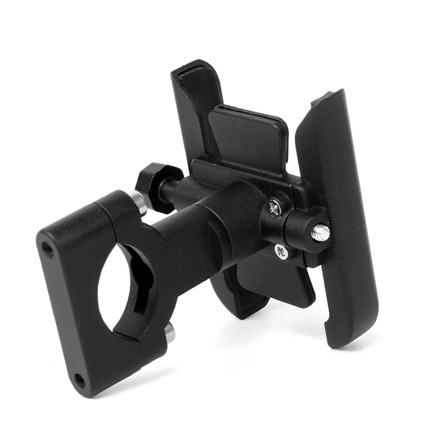 Motorcycle Bicycle Adjustable Phone Holder Mount Bike Handlebar Mobile Phone Holder Clip for 4-6.5inch Smart Mobile Phone: black