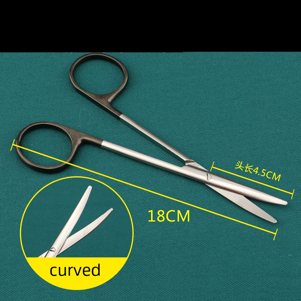 Scissors blunt head shear double eyelid eye microscissors tear sharp tissue shear: black