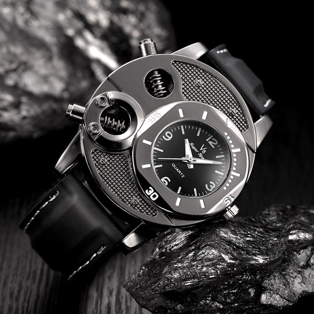V8 – montre-bracelet à Quartz analogique pour homme, bracelet en Silicone, cadran rond, Sport, Cool
