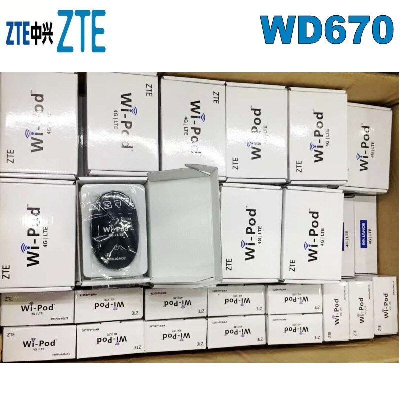 Unlocked ZTE WD670 Router Hotspot 4G LTE 850/1800 / 2300 MHZ WD670 Unlocked GSM Up to 31 WiFi Users