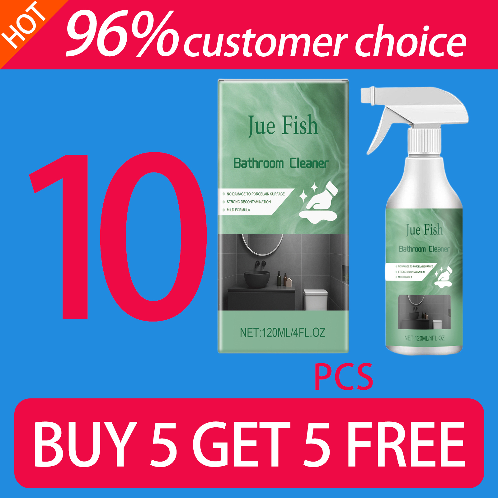 Limpiador multifuncional para baño, desengrasante y escala para el hogar, pulverizador multiusos para manchas difíciles, limpiador de inodoro con ácido oxálico