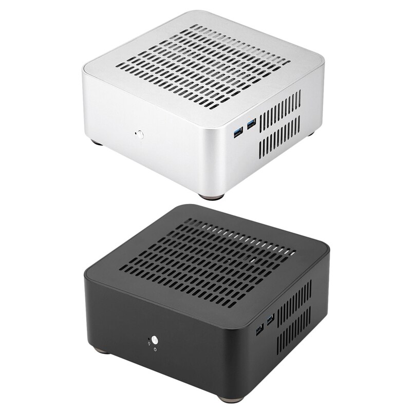 L80S Computer Cases Aluminum Chassis Desktop Mainframe with Usb 3.0 Port Hollow for Game Chassis Diy Mini Pc Itx Case Silver