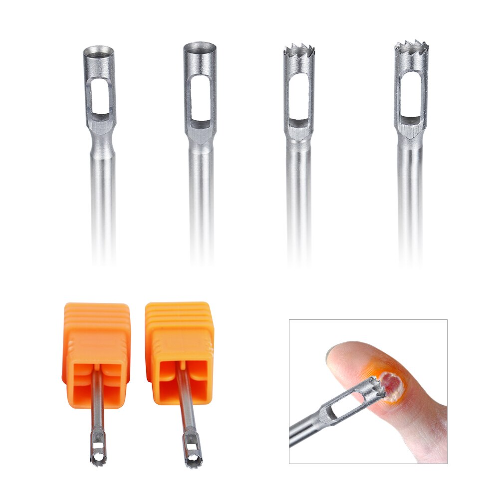BNG Pedicure Tools Remove Corn Stainless steel Corn Drill Bit Drill Accessories 3/32" Rotary Burr Bits For Pedicure