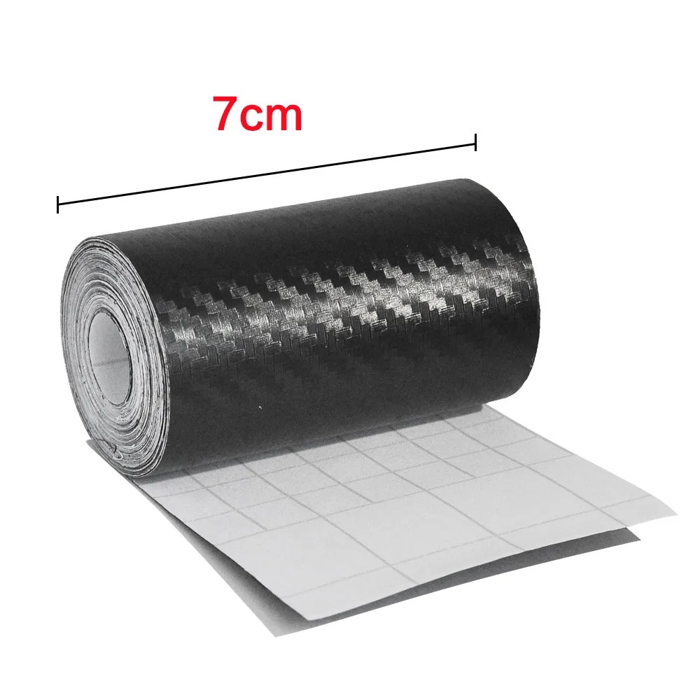 Nano Carbon Fiber Car Adhesive Tapes DIY Paste Strip Auto Door Sill Side Mirror Anti Scratch Stickers Waterproof Protection Film: Champagne / 30M