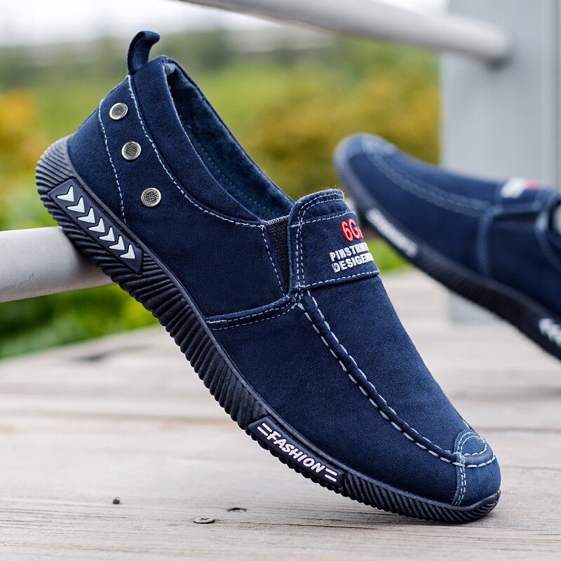 Remache genial zapatos de vaquero para hombre, zapatos de lona, zapatos planos para hombre, zapatillas , nuevos zapatos casuales de estilo suave y transpirable para hombre