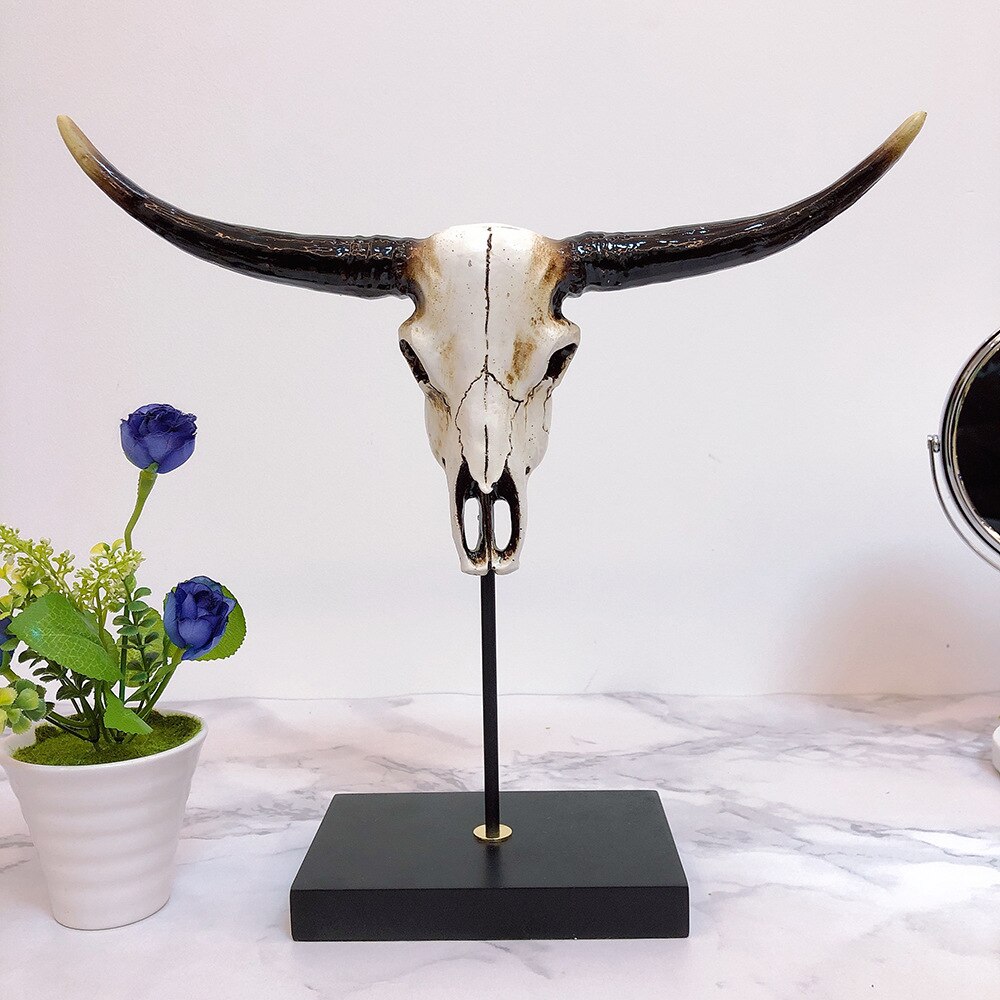 Ox Horn Skull Head Wall Hanging decoration 3D Anim... – Grandado