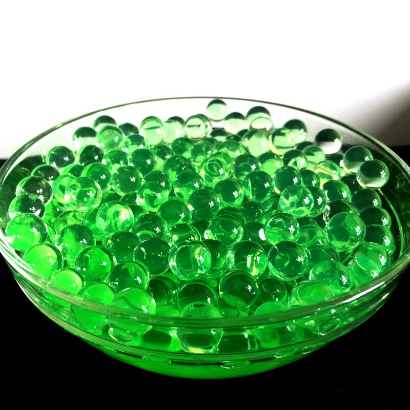 5000 pieces of crystal mud hydrogel crystal soil outdoor bead vase soil plant bonsai decoration: Green