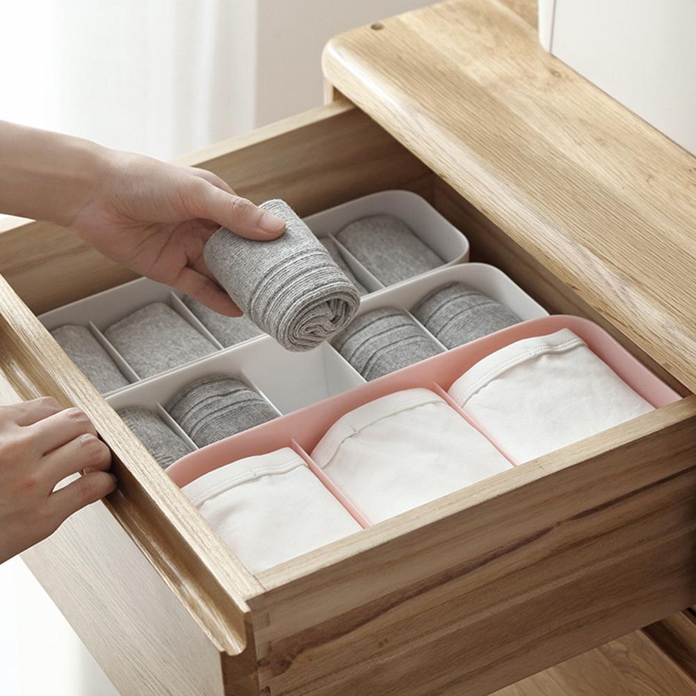 PP Underwear Bra closet Organizer Desktop Cabinet Divider Storage Box Drawer organization storage Box For Scarves Socks Bra